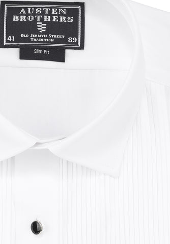 READY MADE - White Poplin Formal Pure Cotton Double Cuff